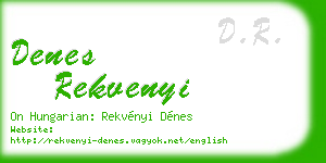 denes rekvenyi business card
